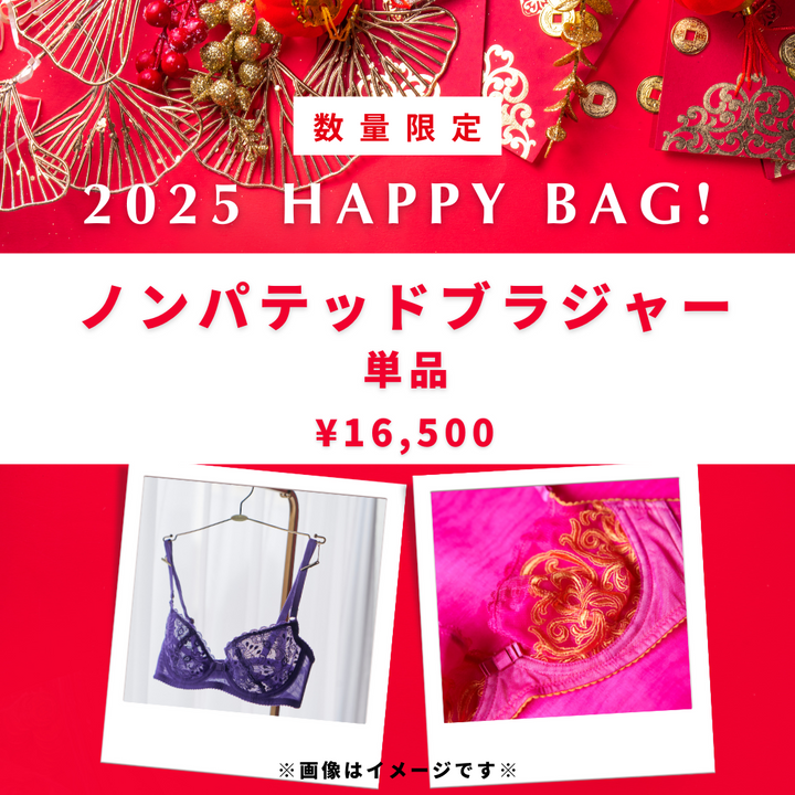 【2025 Happy Bag】ノンパテッドブラジャー単品 22,000円→16,500円