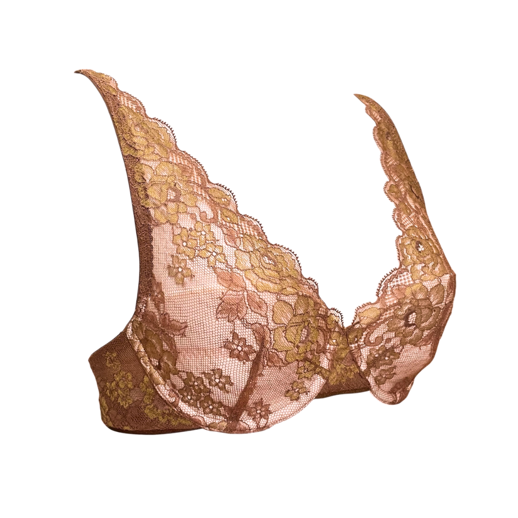 【超限定数】モカゴールド"Adore" ソフトバルコネットブラジャー