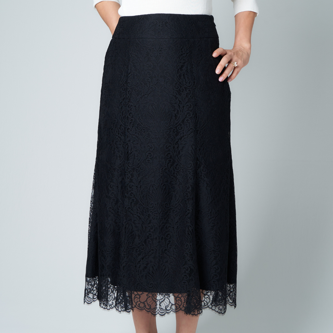 総レース ロングスカート−lace long flare skirt−