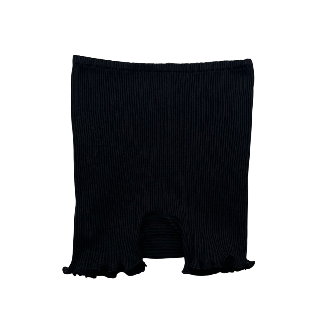 【初回限定生産・ブラック】コットンシルク・一部丈ショーツ