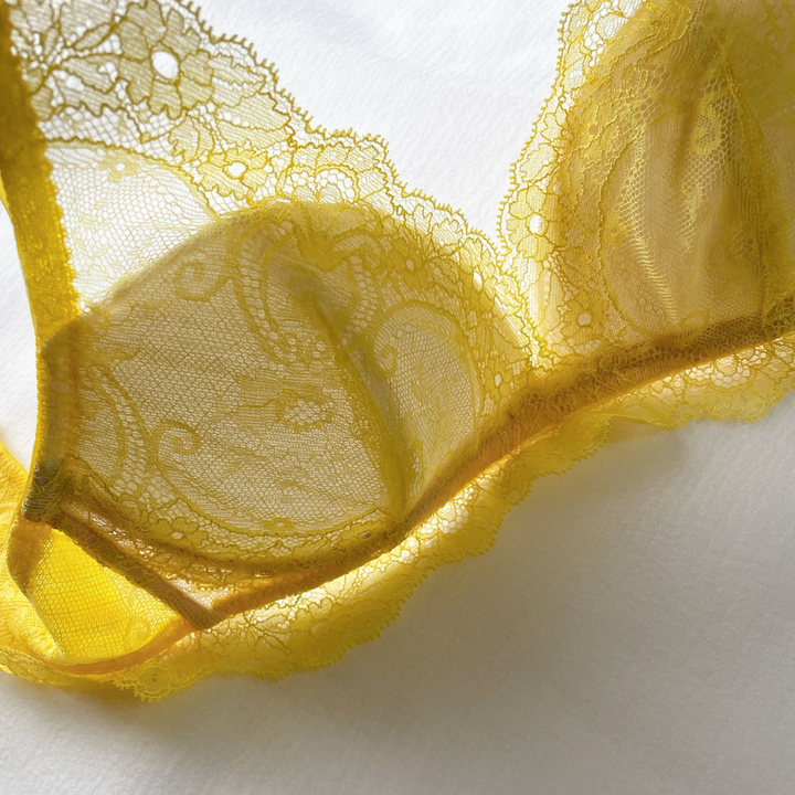 Mimosa フルレース・ノンワイヤーブラジャーセット