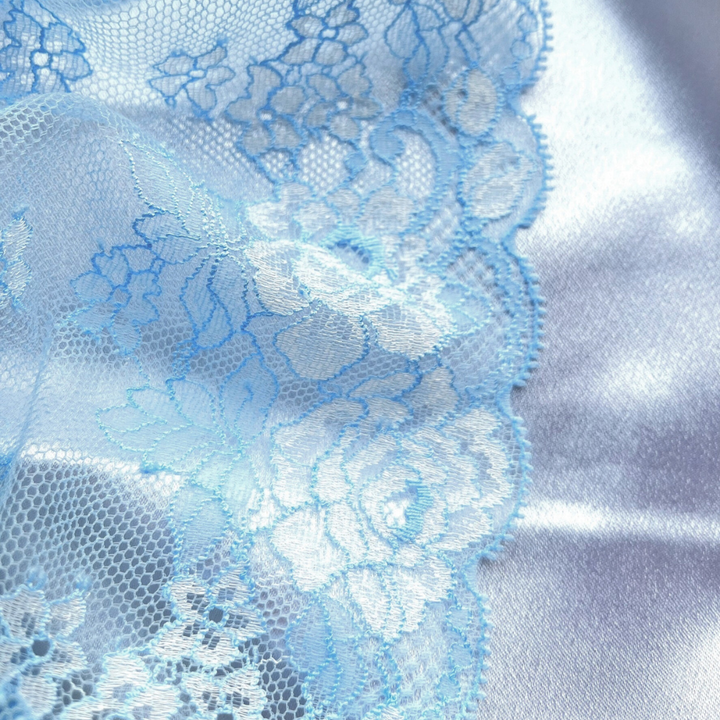 【超限定数】ライトブルーホワイト"Adore" ソフトバルコネットブラジャー