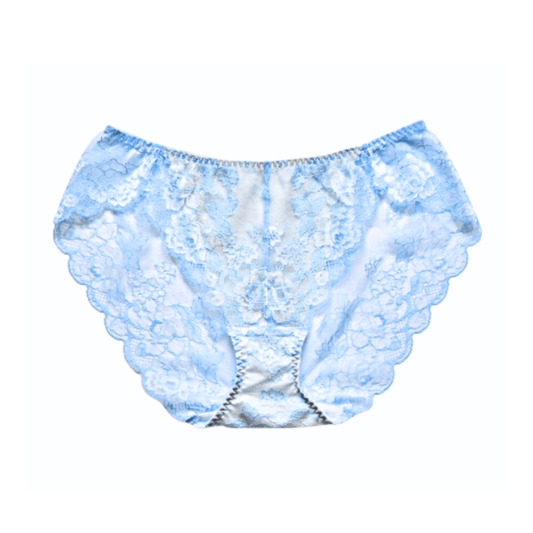 【超限定数】ライトブルーホワイト "Adore" 総レースショーツ