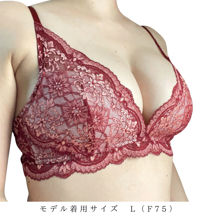 Elevate　フルレース・ノンワイヤーブラジャー＆ショーツセット