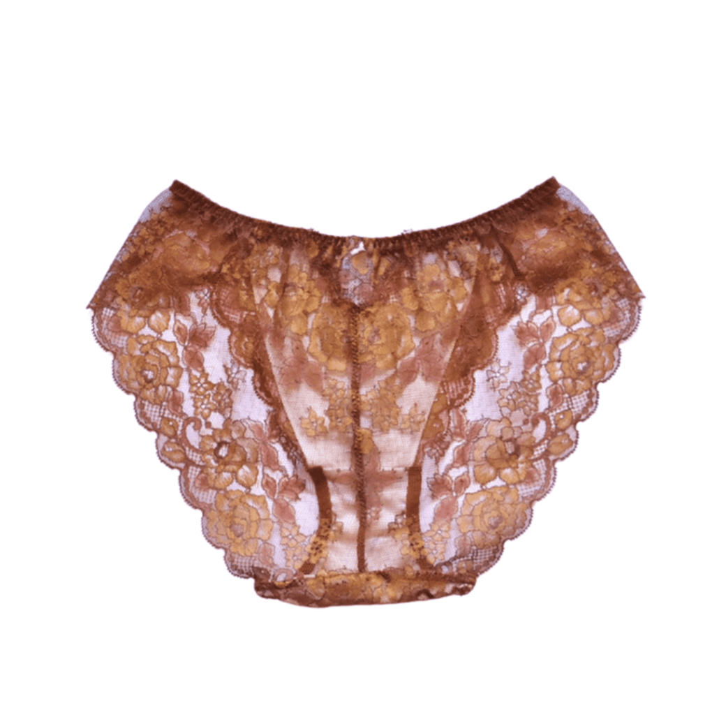 【超限定数】モカゴールド "Adore" 総レースショーツ