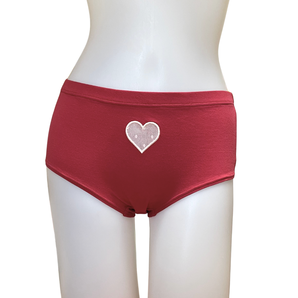 【Valentine Collection】“Amoretta”ボーイズショーツ チェリーピンク