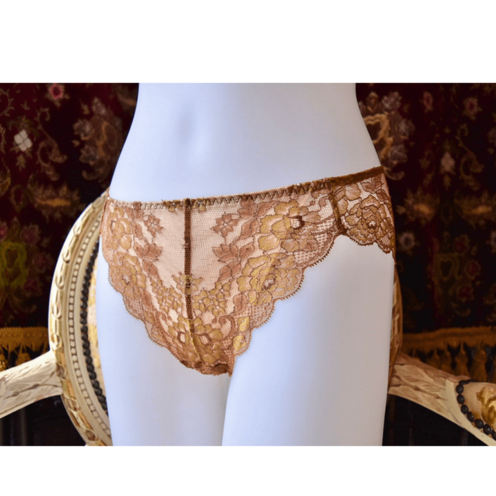 【超限定数】モカゴールド "Adore" 総レースショーツ
