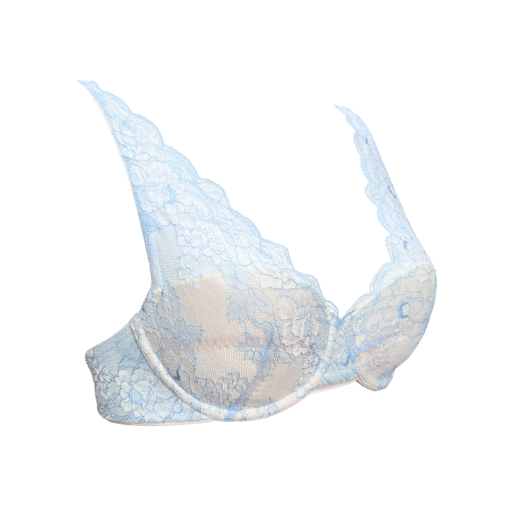 【超限定数】ライトブルーホワイト"Adore" ソフトバルコネットブラジャー