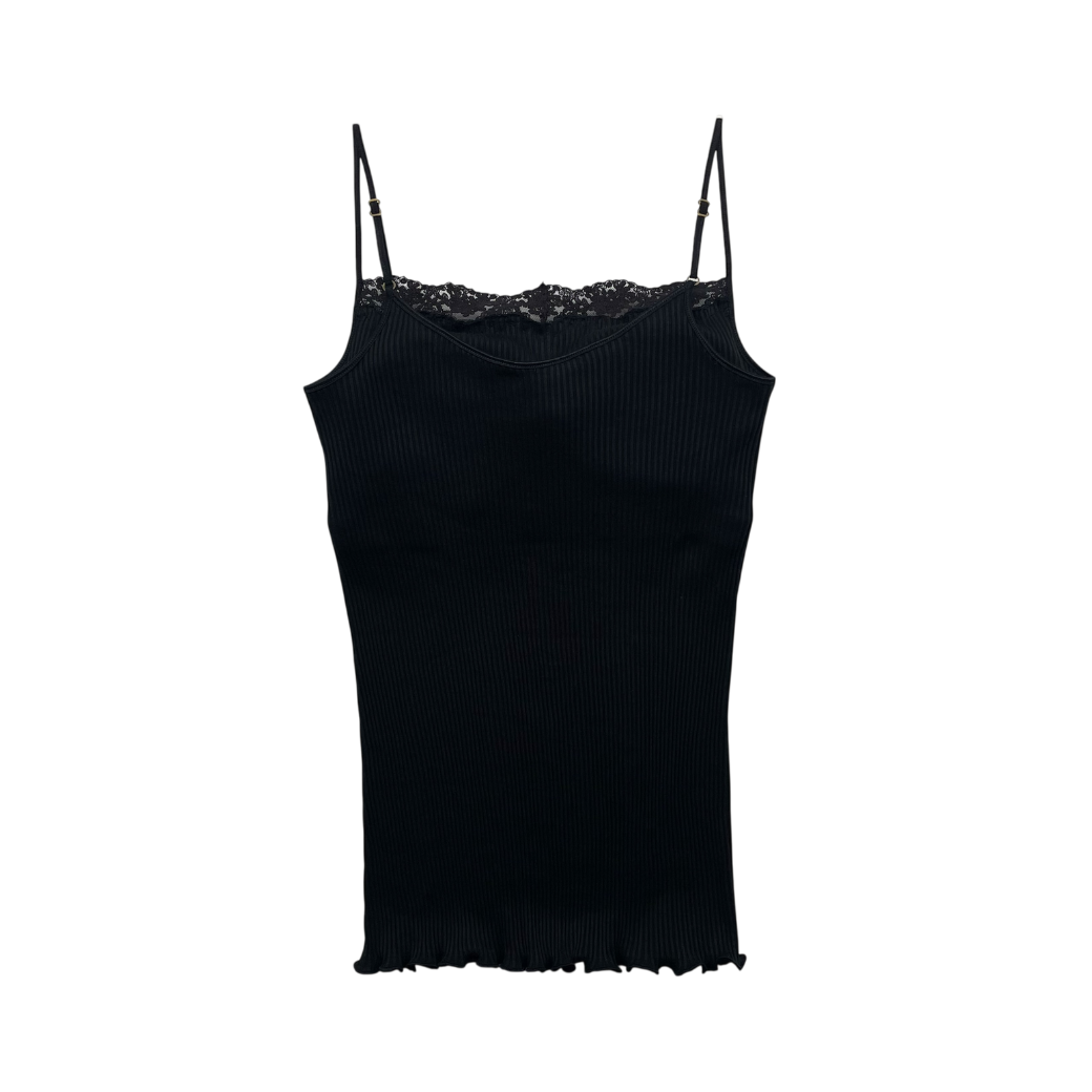 【初回限定生産・ブラック】コットンシルク・ブラトップ