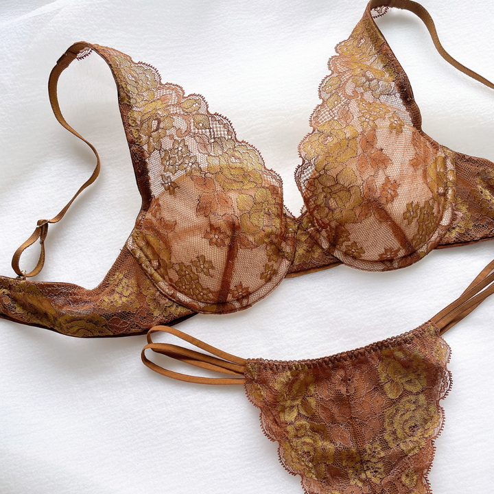 【超限定数】モカゴールド"Adore" ソフトバルコネットブラジャー