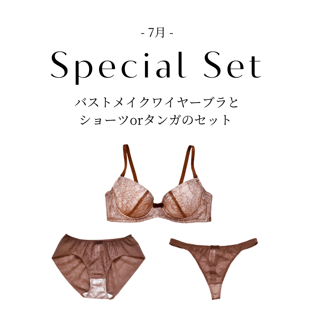 【6/24(水)-7/1(水)期間限定】 ”Security” バストメイクワイヤーブラ（B75のみ）＆ショーツorタンガセット
