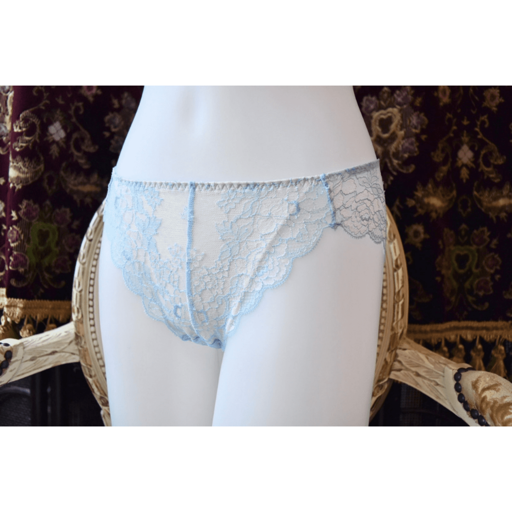 【超限定数】ライトブルーホワイト "Adore" 総レースショーツ