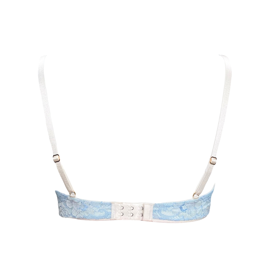 【超限定数】ライトブルーホワイト"Adore" ソフトバルコネットブラジャー