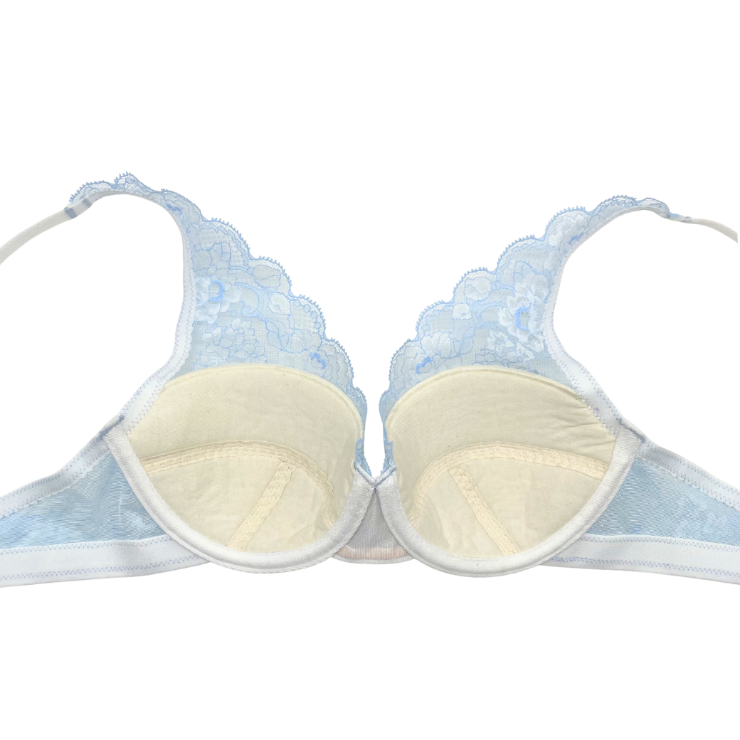 【超限定数】ライトブルーホワイト"Adore" ソフトバルコネットブラジャー