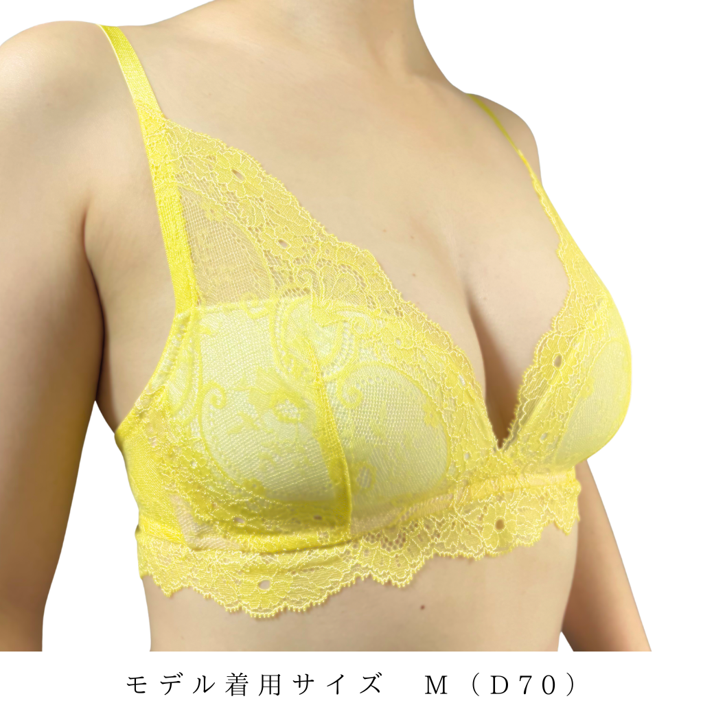 Mimosa フルレース・ノンワイヤーブラジャーセット