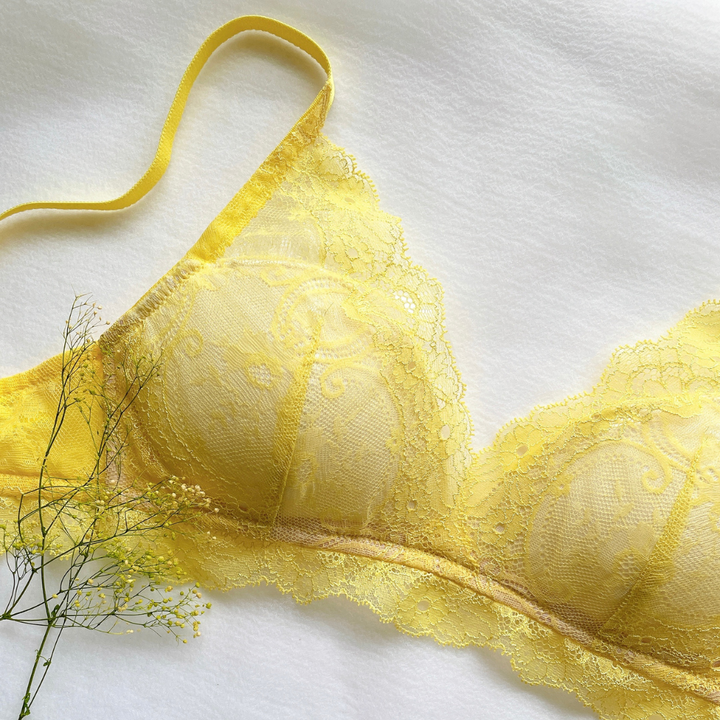 Mimosa フルレース・ノンワイヤーブラジャーセット