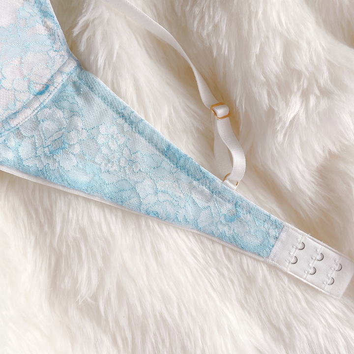 【超限定数】ライトブルーホワイト"Adore" ソフトバルコネットブラジャー