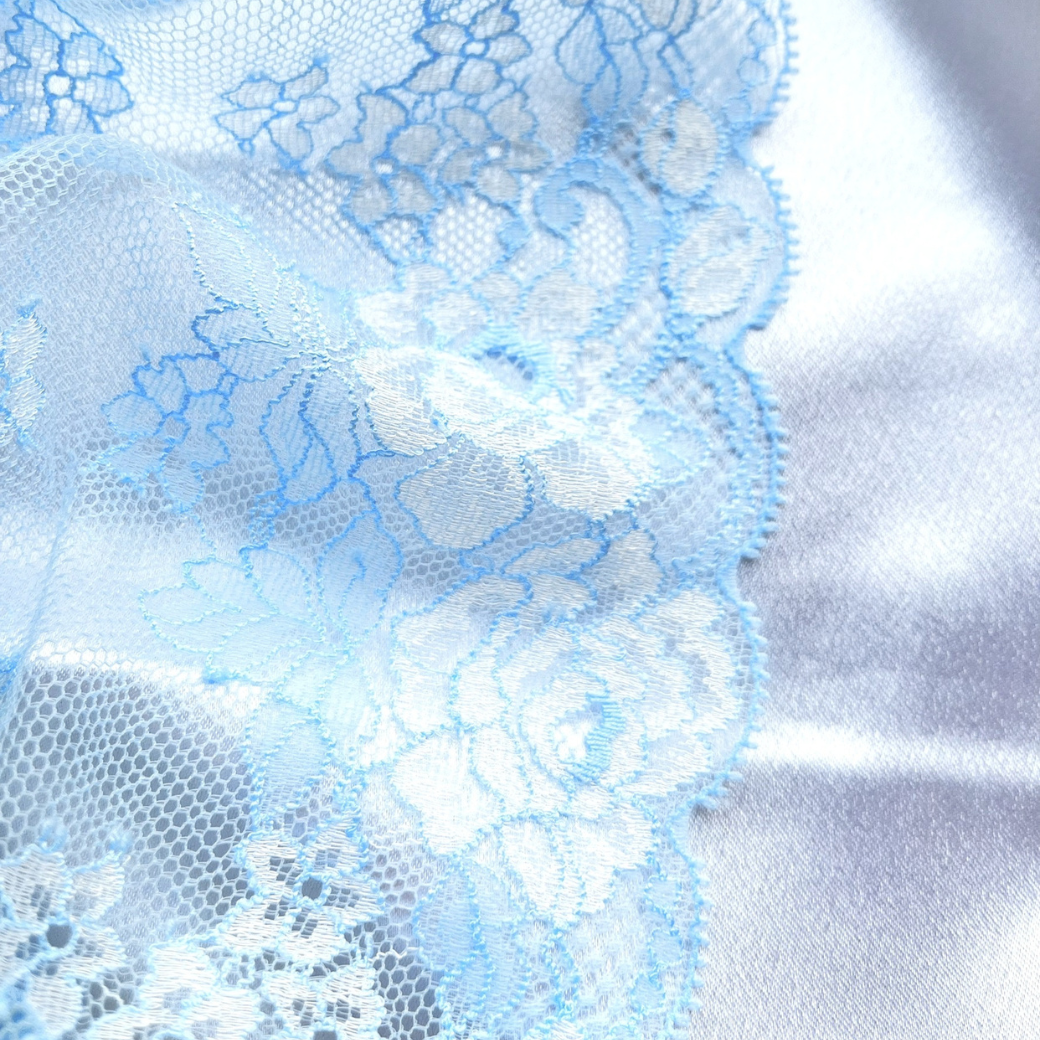 【超限定数】ライトブルーホワイト"Adore" ソフトバルコネットブラジャー