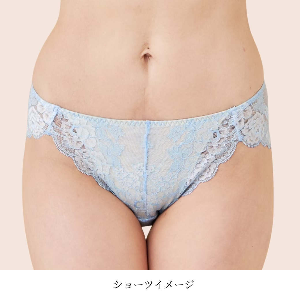 【超限定数】ライトブルーホワイト"Adore" ソフトバルコネットブラジャー