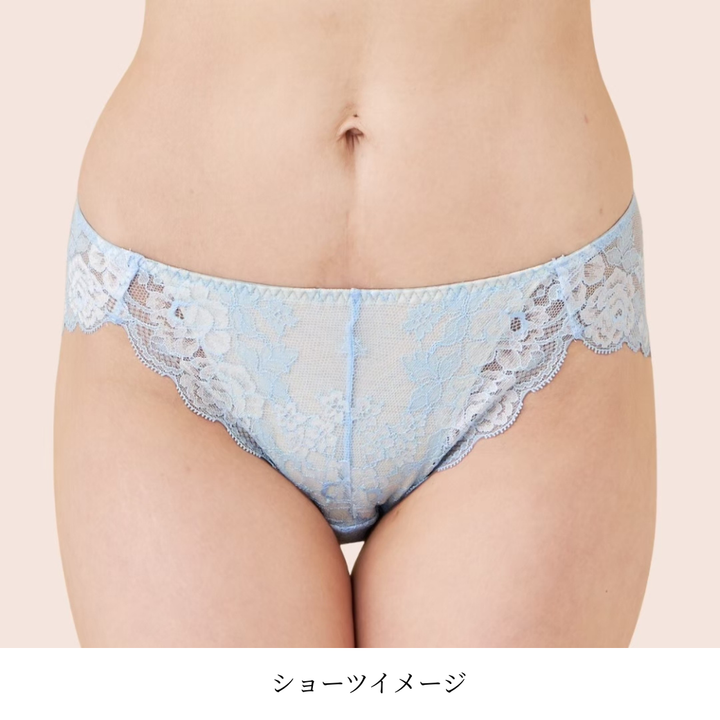 【超限定数】ライトブルーホワイト"Adore" ソフトバルコネットブラジャー