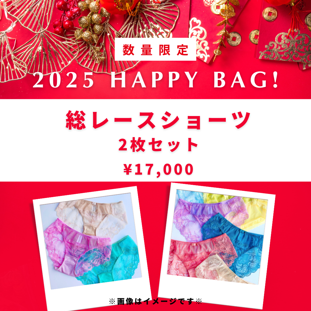 【2025 Happy Bag】総レースショーツ・2枚 21,400円→17,000円