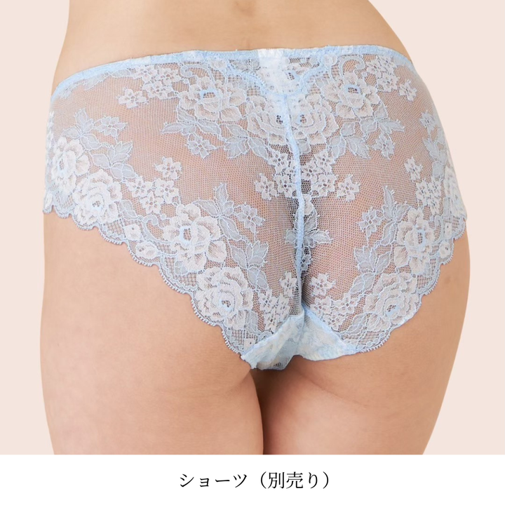 【超限定数】ライトブルーホワイト"Adore" ソフトバルコネットブラジャー