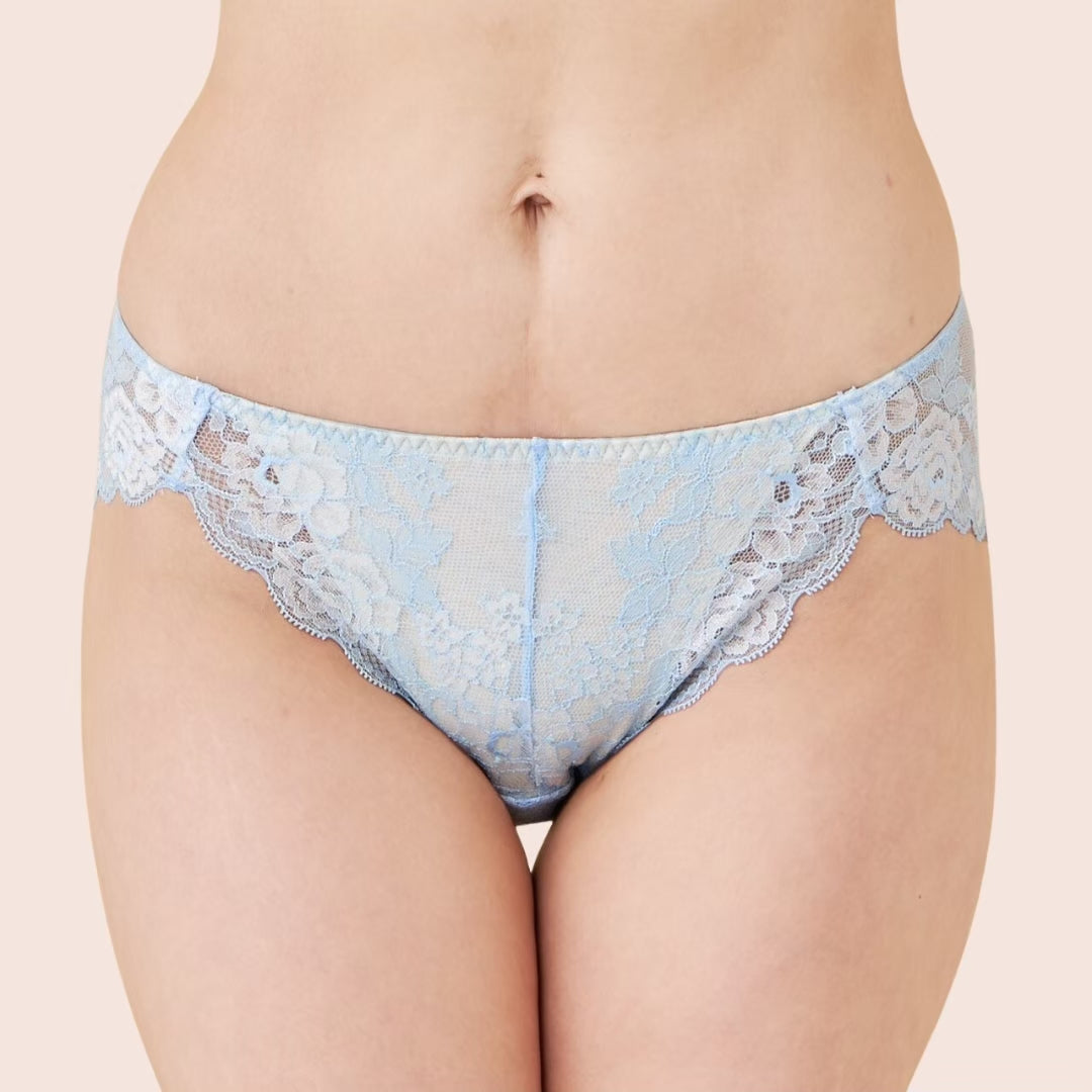 【超限定数】ライトブルーホワイト "Adore" 総レースショーツ