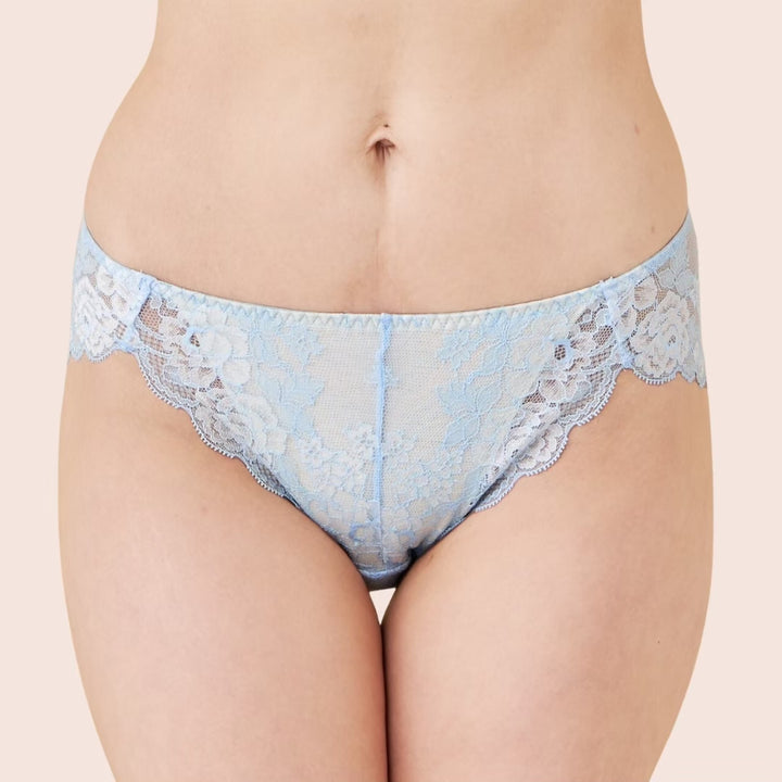 【超限定数】ライトブルーホワイト "Adore" 総レースショーツ