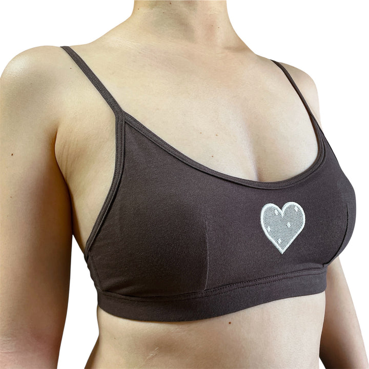 【Valentine Collection】“Amoretta”ノンワイヤーブラジャー チョコクリーム