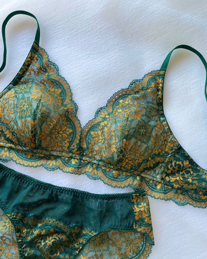 Sanctify　フルレース・ノンワイヤーブラジャー＆ショーツセット