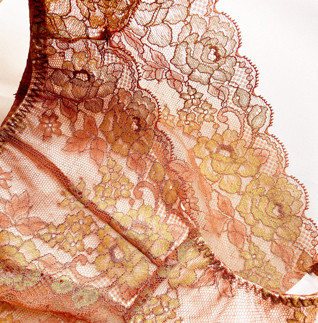 【超限定数】モカゴールド "Adore" 総レースショーツ