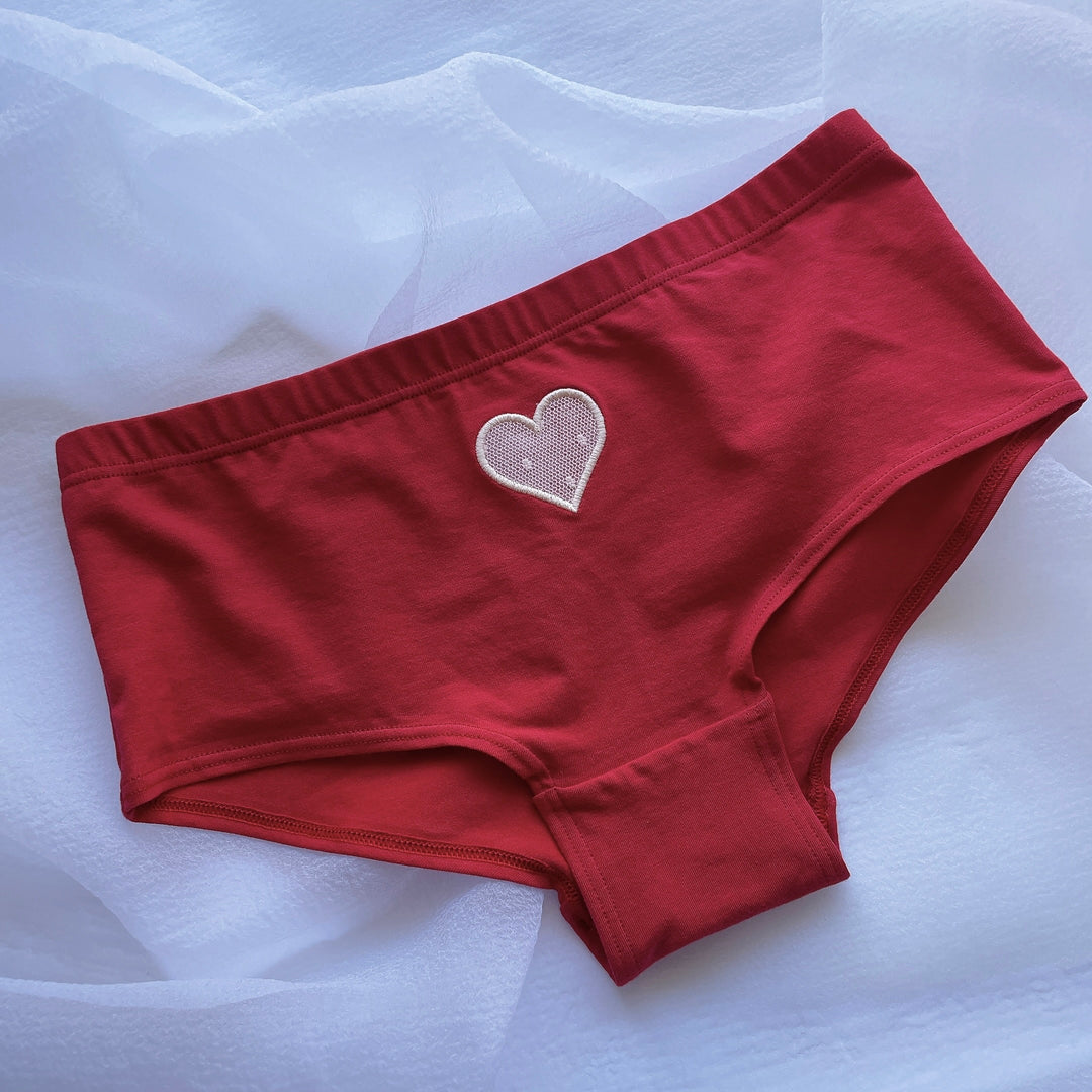 【Valentine Collection】“Amoretta”ボーイズショーツ チェリーピンク