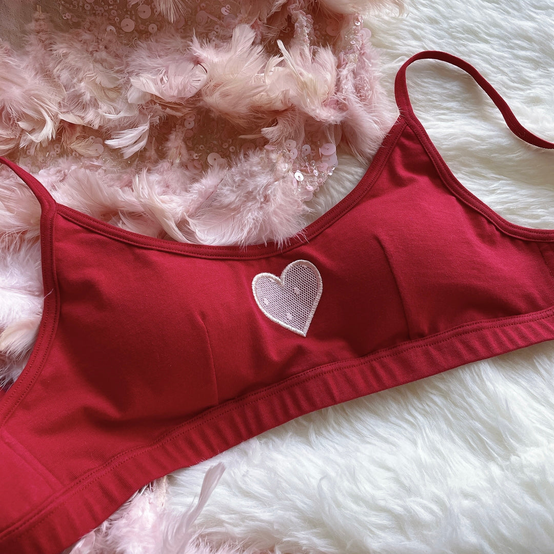 “Amoretta”ノンワイヤーブラジャー チェリーピンク