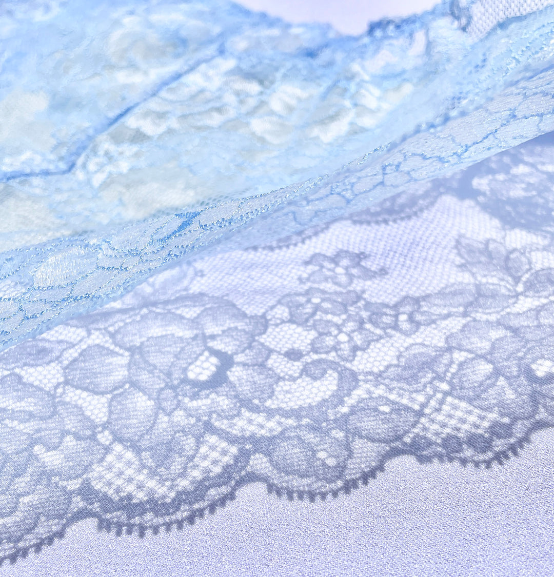 【超限定数】ライトブルーホワイト "Adore" 総レースショーツ