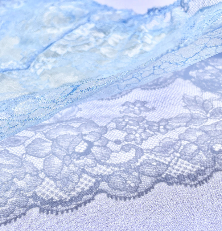 【超限定数】ライトブルーホワイト "Adore" 総レースショーツ